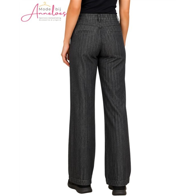Dreamstar Jeans 211 Linora Black Denim streep Dreamstar Jeans 211 Linora Black Denim streep